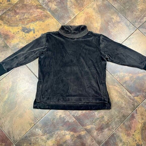 Athletic Works Women’s Black Athleisure Velour Top 16-18 - Picture 4 of 11